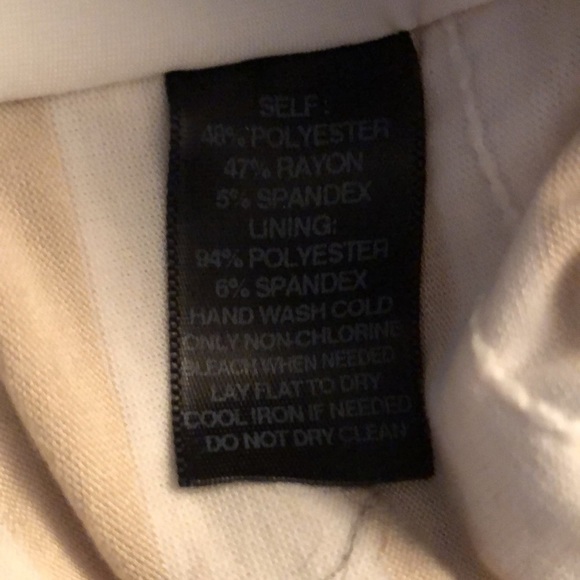 Red Haute  size Large tan & white striped camisole front lined bra top  NWT - Picture 6 of 7